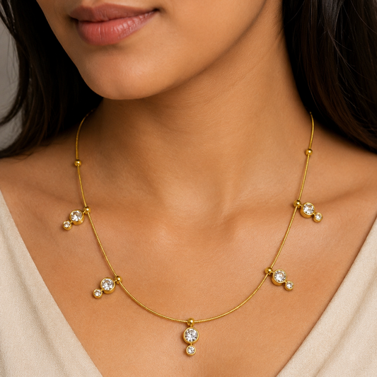 DUAL STONE NECKLACE