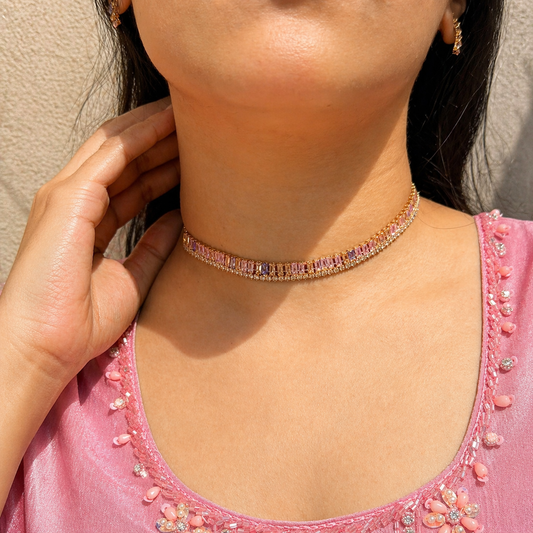 PINK BLUSH NECKLACE SET