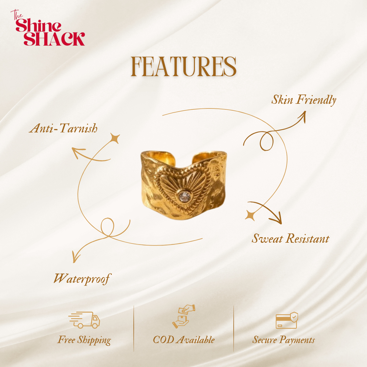 GOLDEN HEART RING