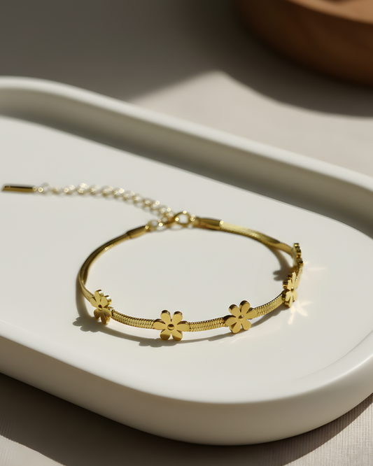 DAISY THICK CHAIN BRACELET