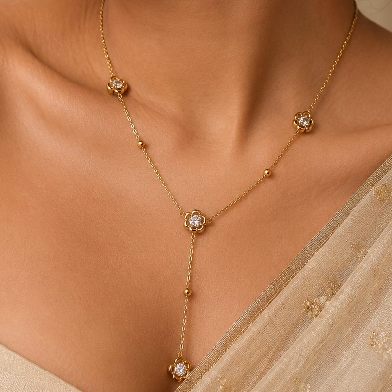 DAISY DROP Y NECKLACE