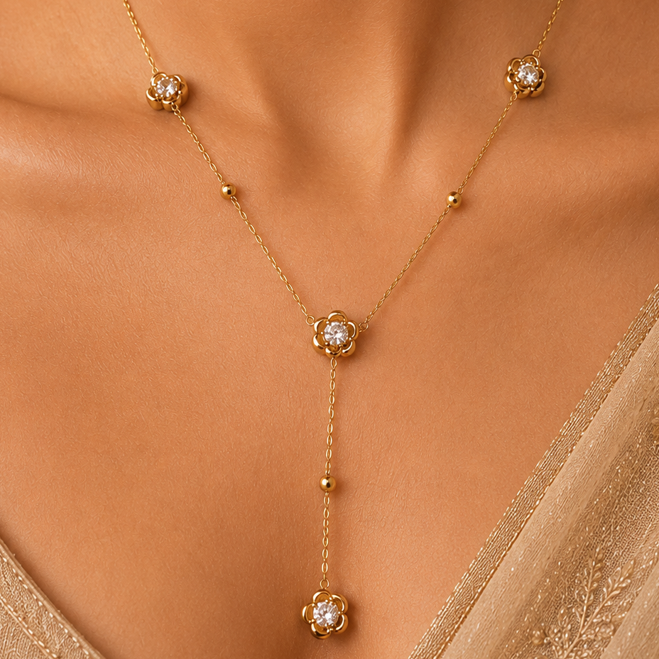 DAISY DROP Y NECKLACE