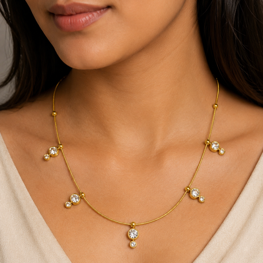 DUAL STONE NECKLACE
