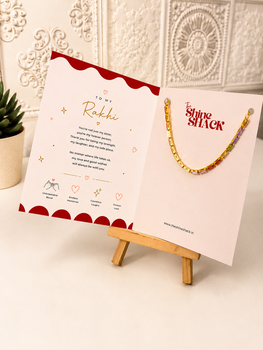 LUXE STONE RAKHI CARD