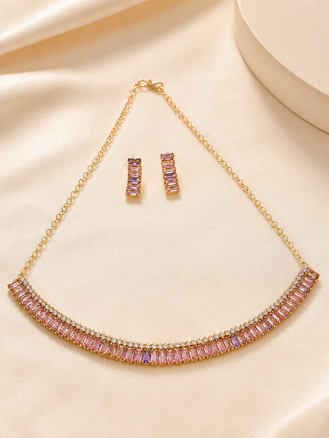 PINK BLUSH NECKLACE SET