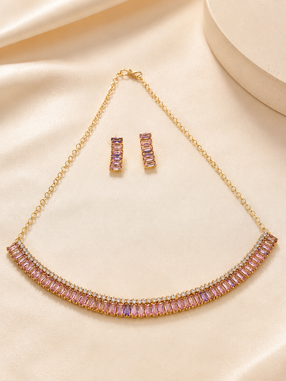 PINK BLUSH NECKLACE SET