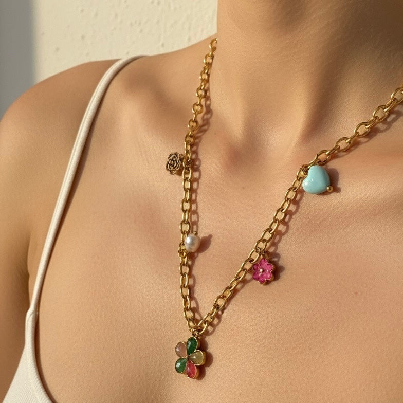 FLORA CHARM NECKLACE - The Shine SHACK