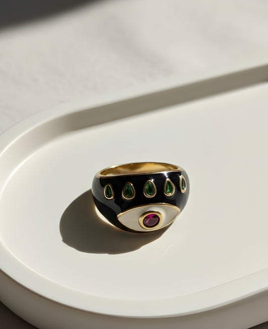 CHUNKY EVIL EYE RING