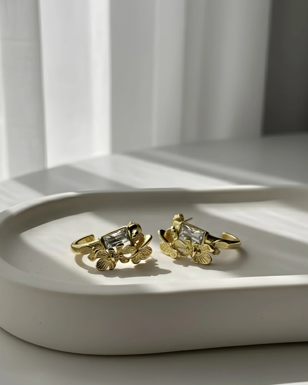 BUTTERFLY HOOP EARRINGS