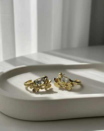 BUTTERFLY HOOP EARRINGS