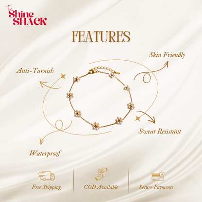 FLORAL PEARL RAKHI CARD